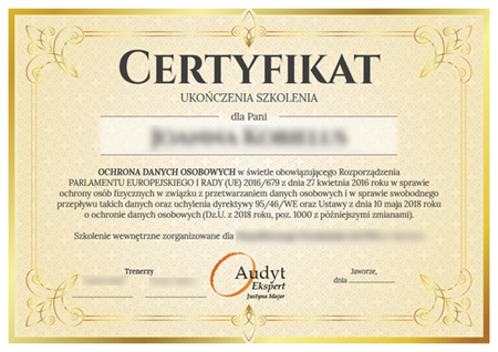 certyfikat 450